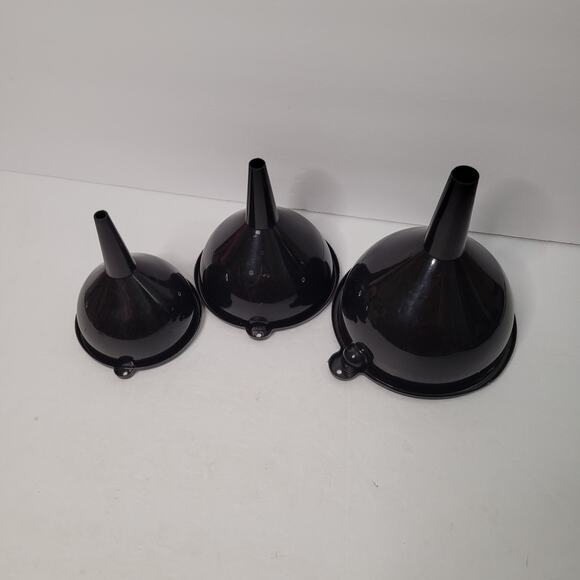 Set of Three Black Funnels - Picture 1 of 9
